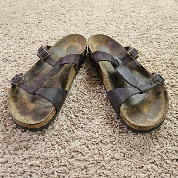 Birkenstock Larisa Sandals Womens 10 EU41 Habana Brown Leather 006401 w box - Picture 3 of 9